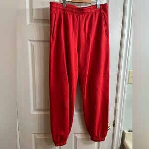 Aritzia Red Track Pants